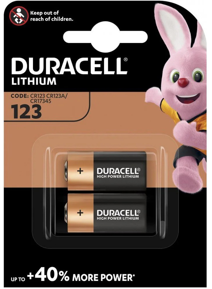 DURACELL DL123 LITHIUM 3V BL2