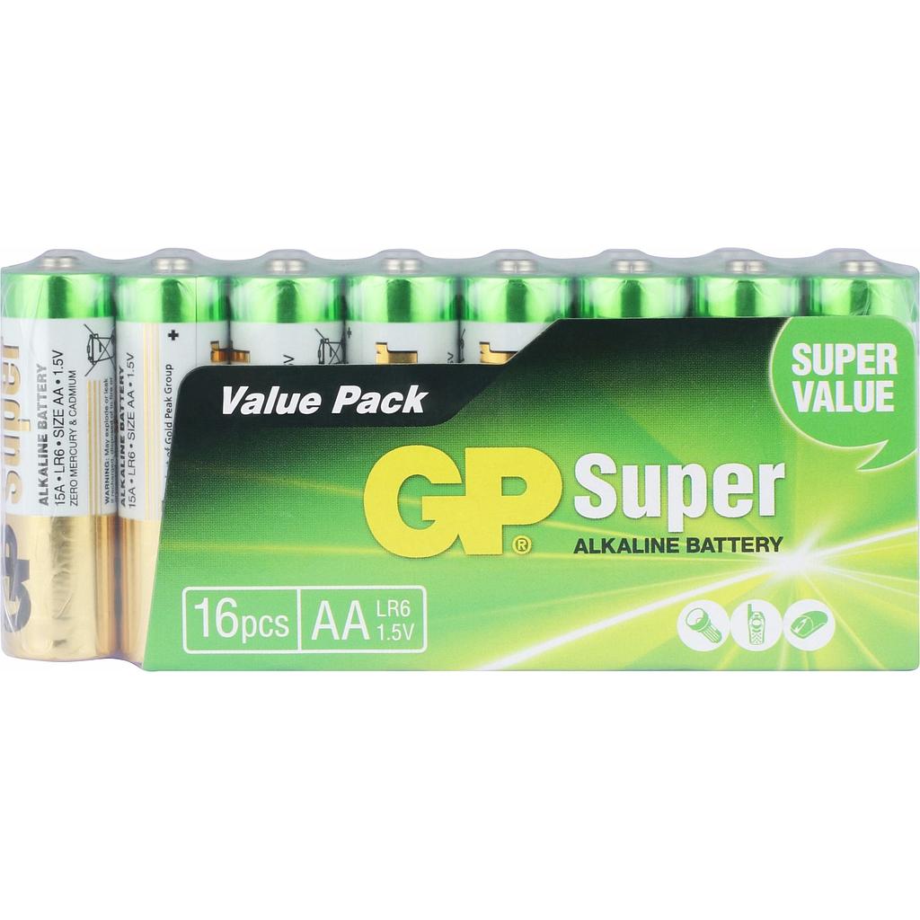 GP BATT. AA LR06 ALK. BULK /16