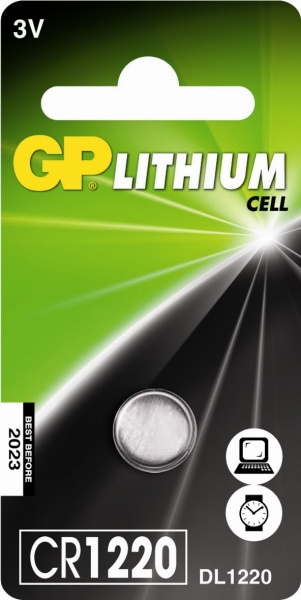 GP CR1220 LITHIUM 3V