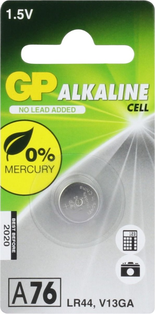GP A76 ALKALINE LR44 1.5V