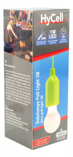 PULL-LIGHT PL1W LED GREE 3XAAA