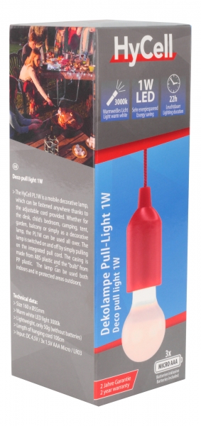 PULL-LIGHT PL1W LED RED 3XAAA