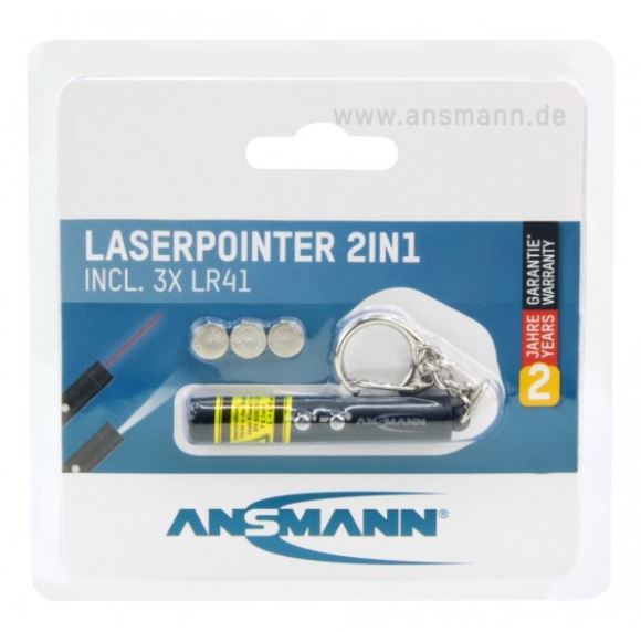 ANSMANN SLEUTELHANGER LASERPOINTER 2IN1