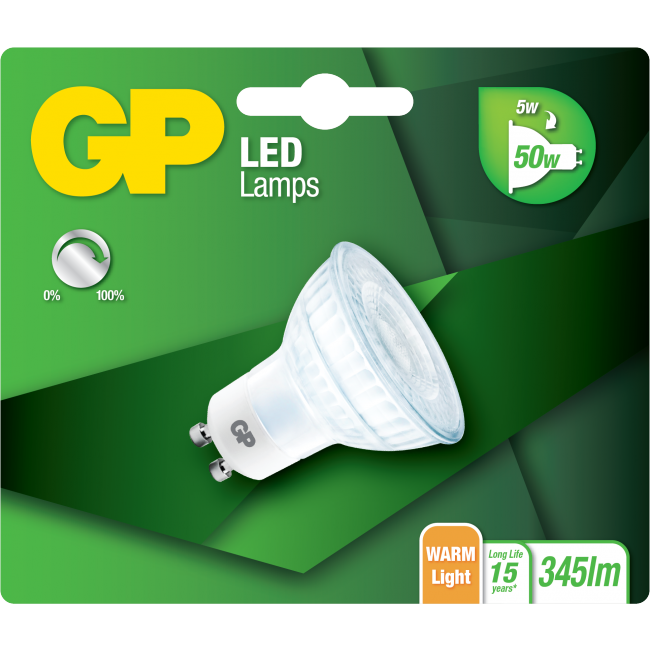 GP LED REFL. GU10 5W=50W DIM