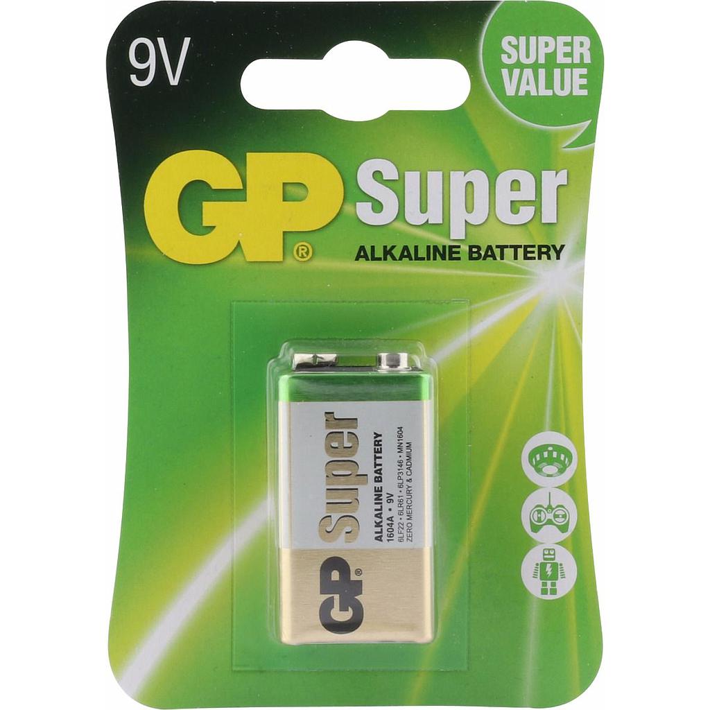 GP BATT. 9V 6LR61 ALK SUPER