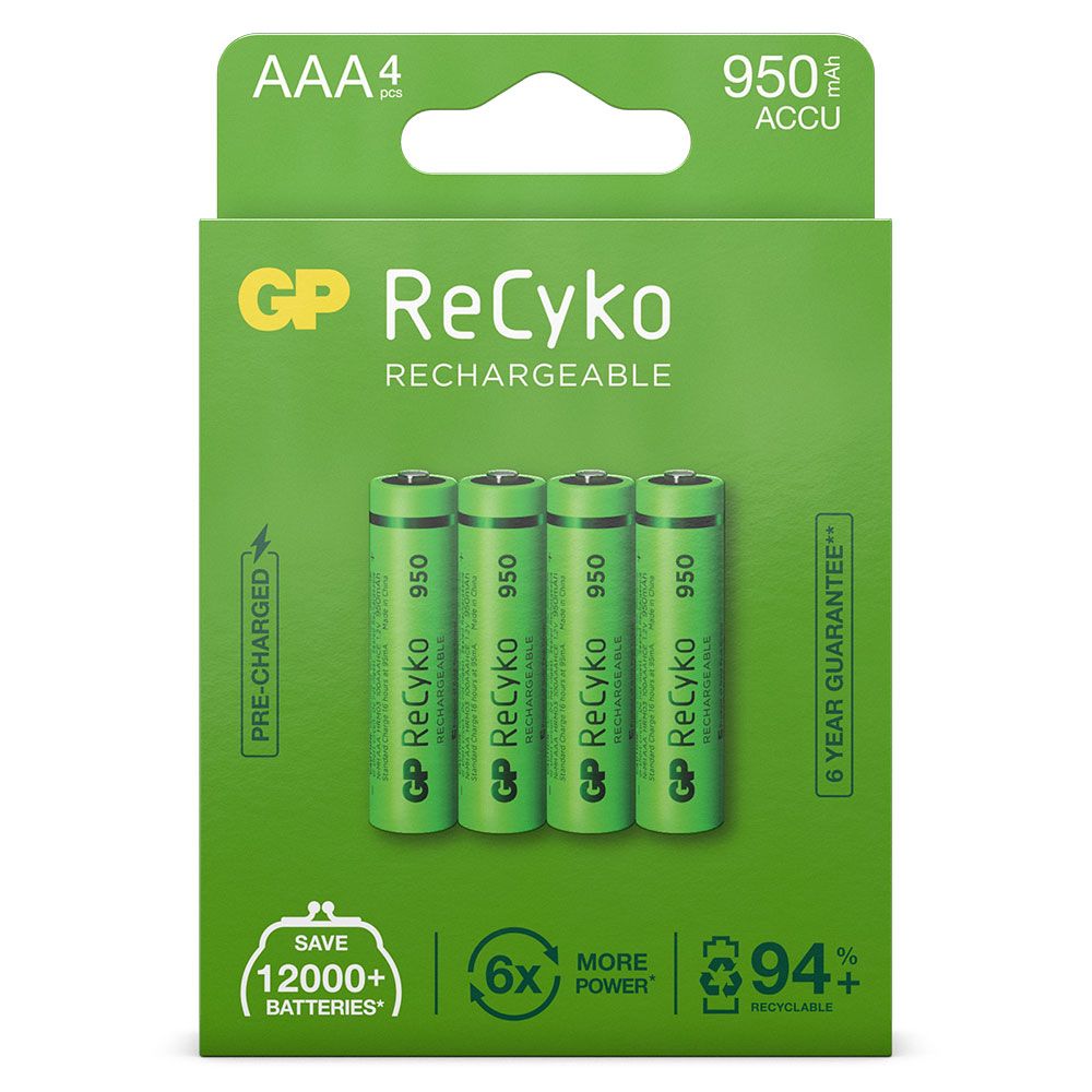 GP AAA NIMH/RECYKO 950 BL4