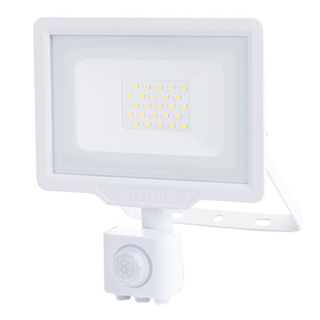 LED SMD FLOODLIGHT WHITE 20W 1600LM AC220-265V 120° IP65 4500K - WITH SENSOR