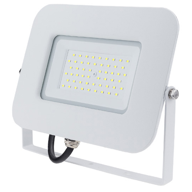 LED SMD FLOODLIGHT WHITE EPISTAR 50W AC170-265V 150° IP65 4500K 70CM CABLE