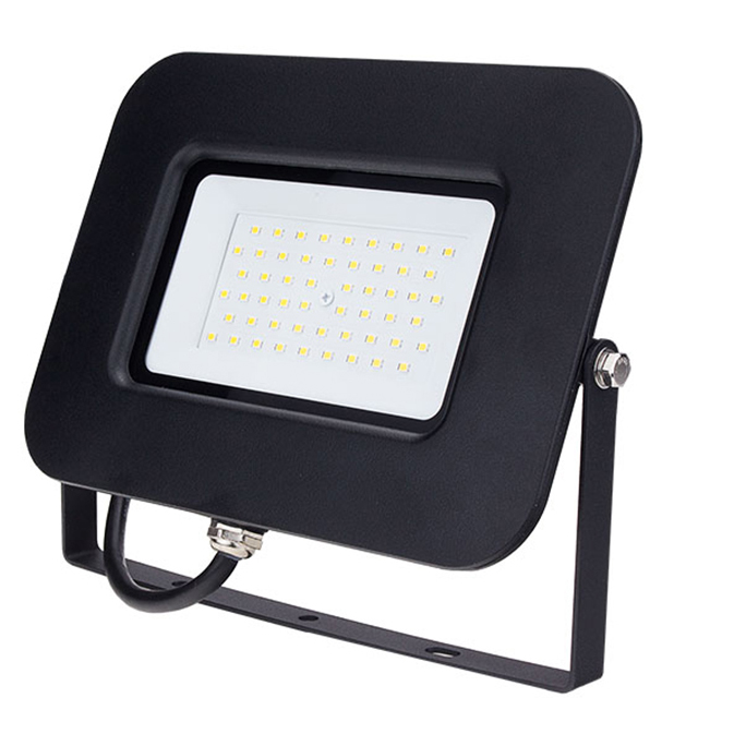 LED SMD FLOODLIGHT BLACK EPISTAR 50W AC170-265V 150° IP65 4500K 70CM CABLE