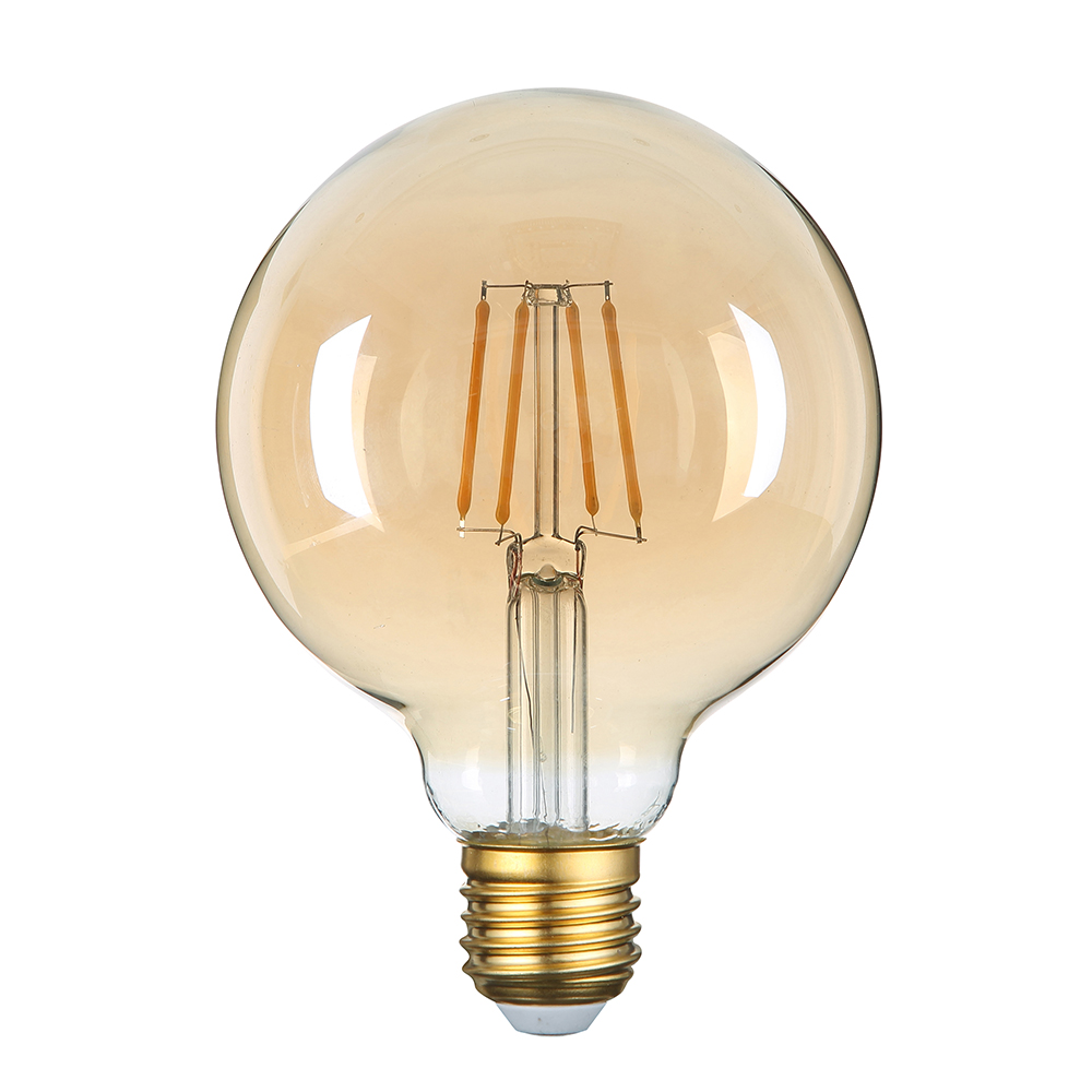 LED BULB G95 4W 400LM 2500K AC220-240V E27 GOLDEN GLASS
