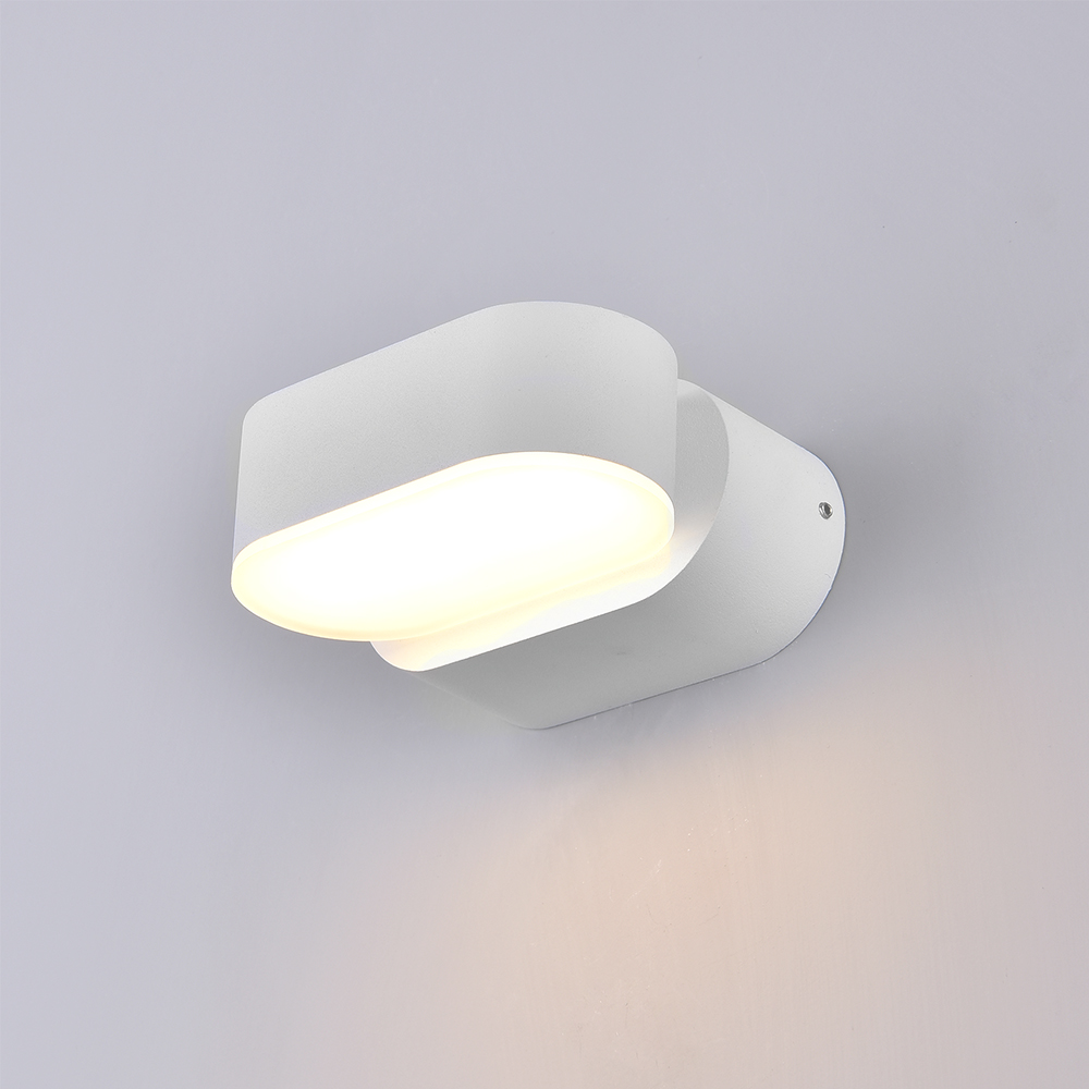 LED WALL LIGHT EPISTAR AC100-240V 6W IP54 535LM WHITE BODY 3000K
