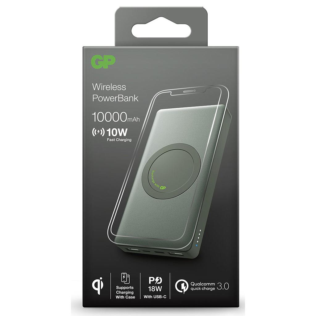 POWERBANK SANS FIL GP Q10A GRIS 10.000MAH 2X 3A TYPE C