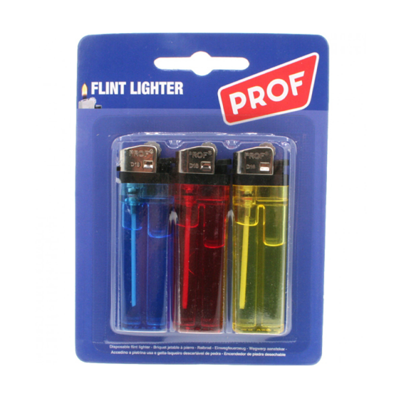 BRIQUET PROF AS208 FLINT TRPT - 3 PCS BLISTER