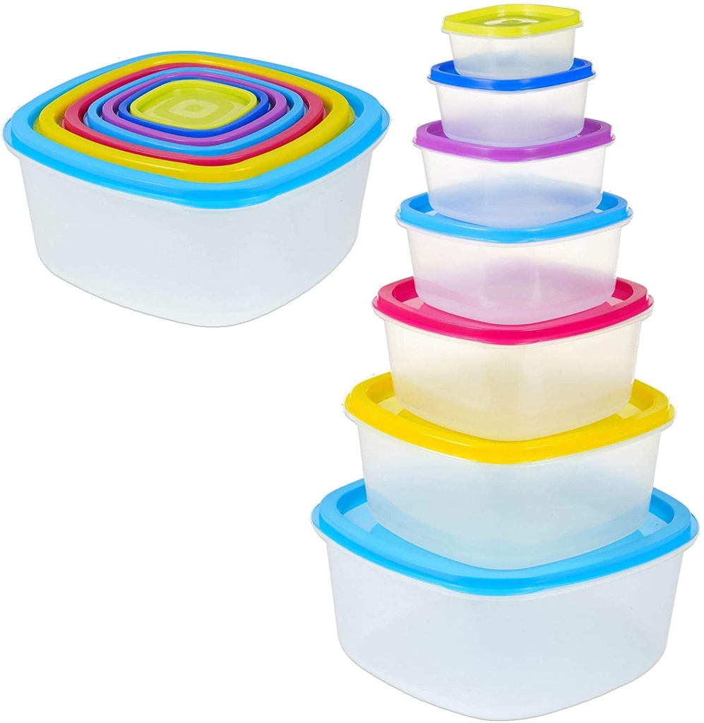 OPBERGDOZEN VOOR LEVENSMIDDELEN 12 STUKS