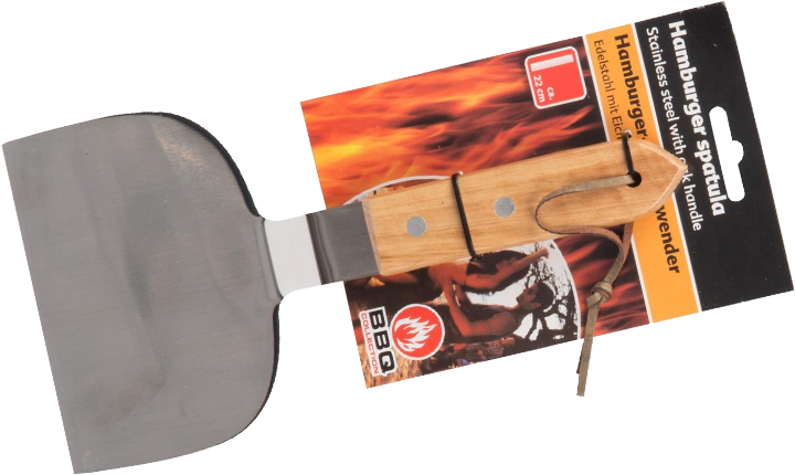 SPATULE HAMBURGER INOX/CHENE