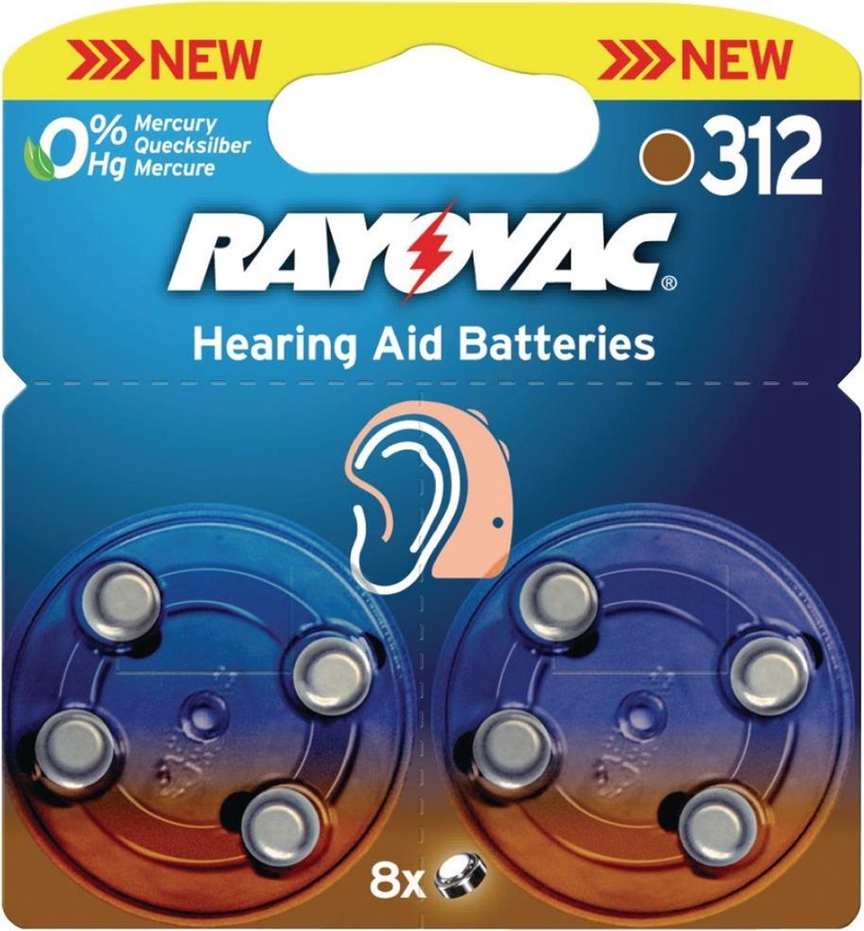 RAYOVAC 4607 Hearing Aid 312 BL8