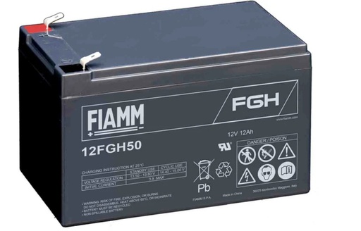 FIAMM 12FGH50 12V 12Ah 151X98X100 FASTON 6,3 High Drain