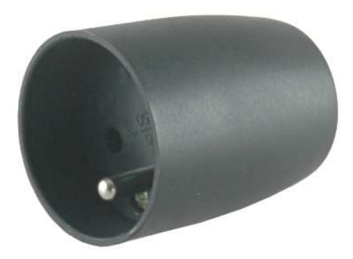 STOPCONTACT 2P+AARDING 10/16A ZWART