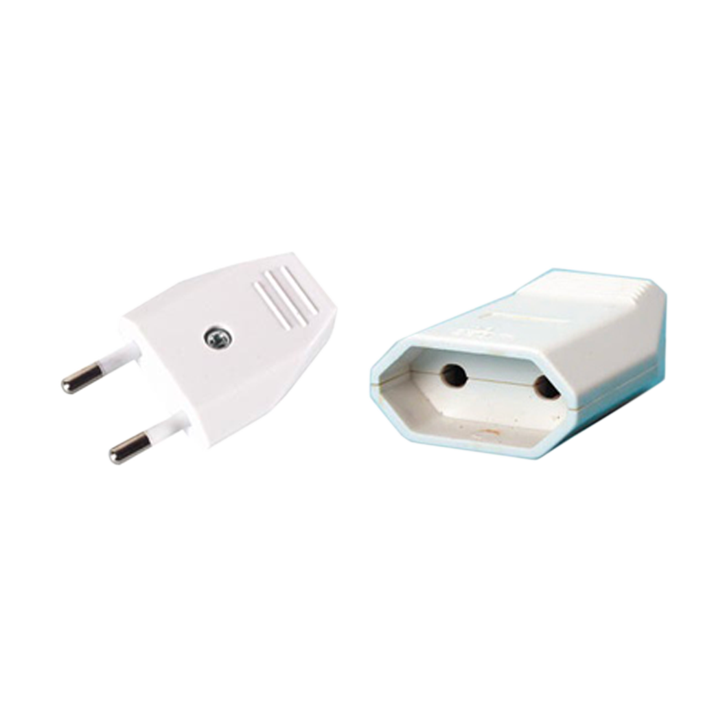 FICHE + PRISE 2.5A BLANC