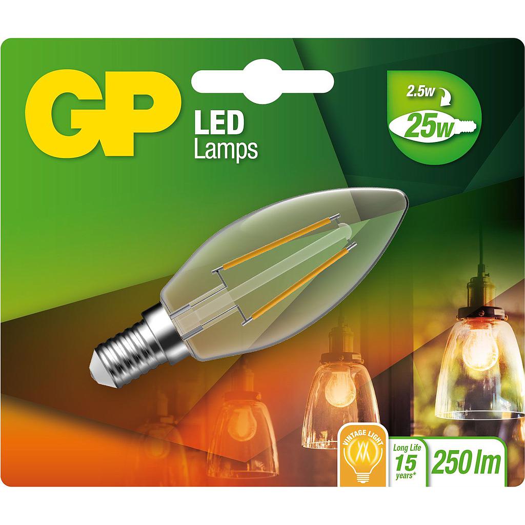 LED FILAMENT CANDLE / E14 / 2,5W