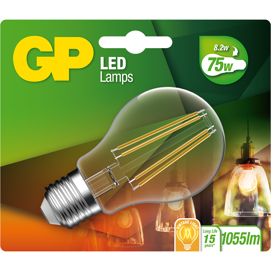 AMP. LED CLASSIC FIL E27 8.2W - 75W