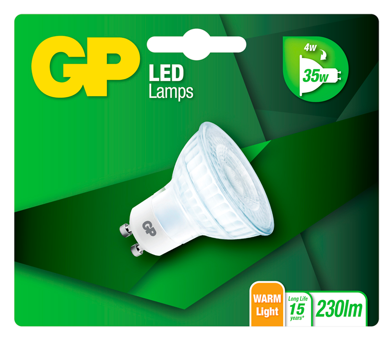 AMP. LED REFLECTOR GU10 GLASS 4W 