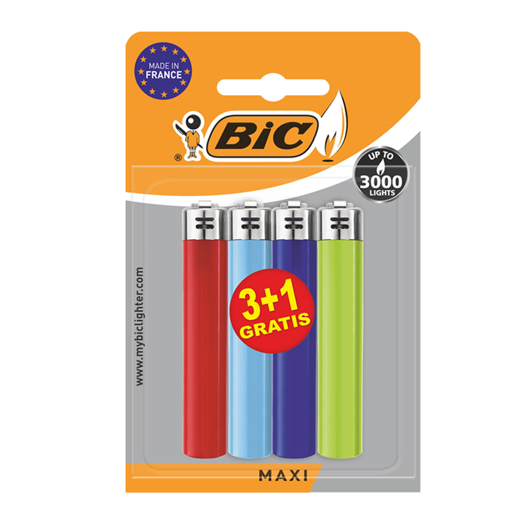 BRIQUET BIC J26 MAXI 3+1 GRATUIT BLISTER