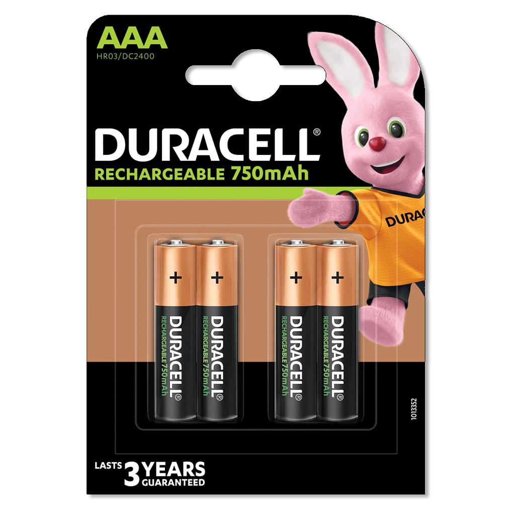 BLIST. DURACELL RECHARG. HR03 AAA 1,5V 900mAh /4