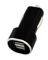 DUAL CAR CHARGER USB BLACK