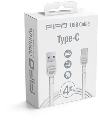 USB CABLE TYPE C WHITE 4 FEET