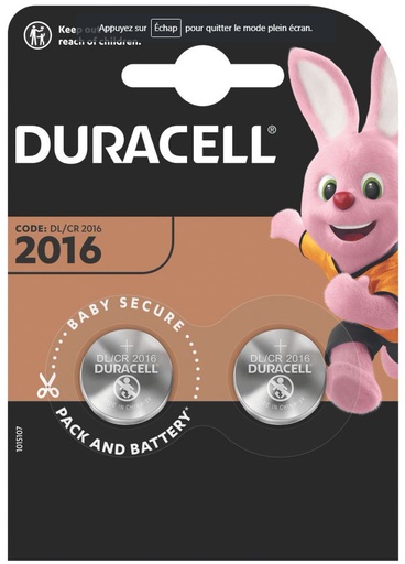 [DU_2016-BL2] DURACELL 2016 LITHIUM 3V BL2