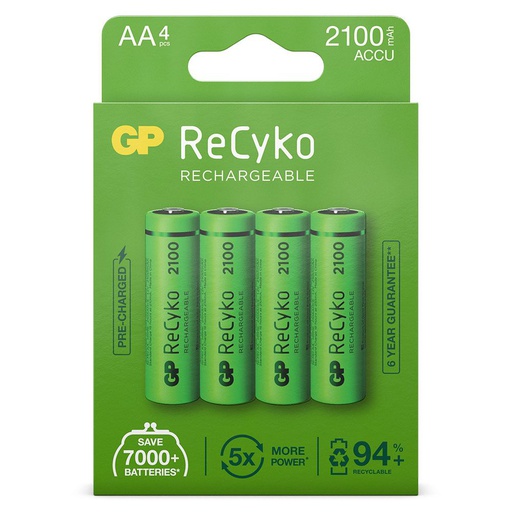 [GP_AA-RECYKO2100-BL4] GP RECYKO AA NIMH 2100MAH /4