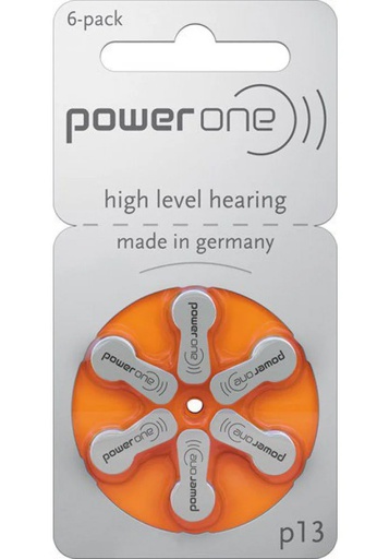 [PO13-BL6] POWERONE P13 HEARING AID BATT.