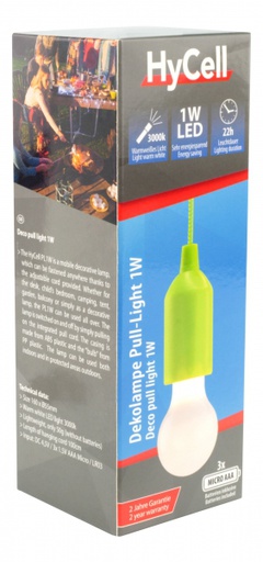 [AN_1600-0175] PULL-LIGHT PL1W LED GREE 3XAAA