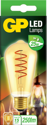 [GP_085256] GP FIL E27 ST64 5W SPIRALFLAM