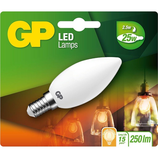 [GP_080411] GP FIL CANDLE E14 2.5W=25W