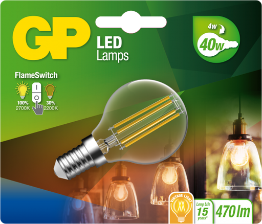 [GP_085379] GP FIL MINI GLOBE E14 4W FLAME