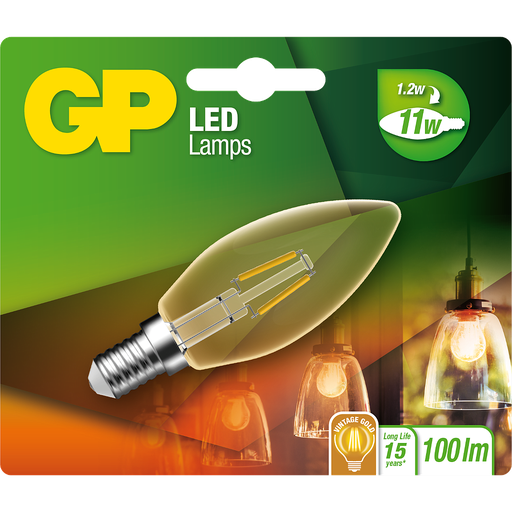 [GP_080565] GP FIL CANDLE GOLD E14 1.2W=11