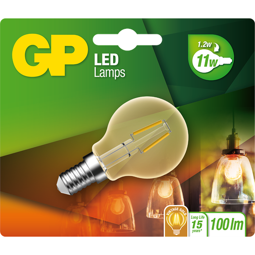 [GP_080589] GP FIL GOLD GLOBE E14 1.2W=11W
