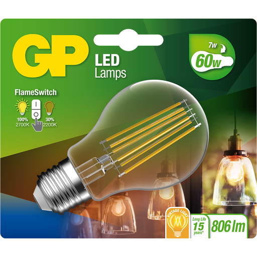 [GP_085317] GP FIL CLASSIC E27 7W FLAME