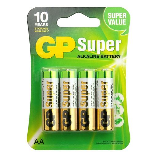 [GP_AA-SUPER-BL4] GP BATT. AA LR06 ALK SUPER/ 4