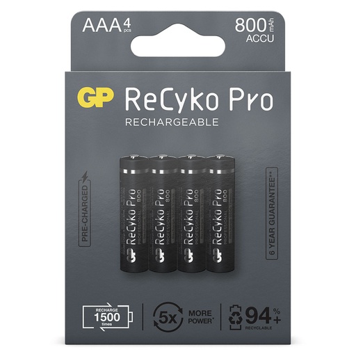 [GP_AAARECYKO-PRO-BL4] GP AAA NIMH/RECYKO PRO 800 /4