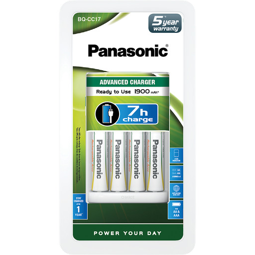 [PAN_K-KJ17MGD40E] PANASONIC CHARGEUR K-KJ17MGD40E + 4 PILES