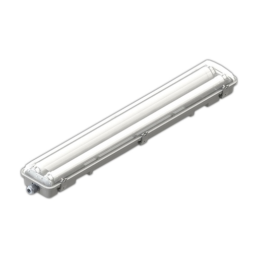 [OPT6734] FIXTURE WITH LED TUBE T8 2*60CM 2*9W IP65 4500K