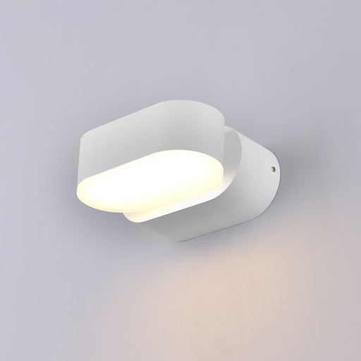 [OPT7475] LED WALL LIGHT EPISTAR AC100-240V 6W IP54 535LM WHITE BODY 3000K
