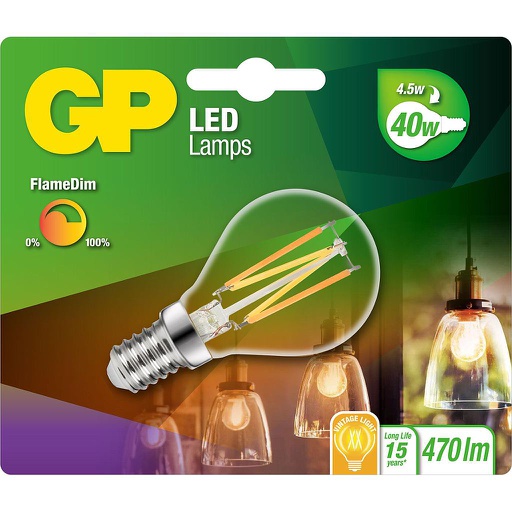 [GP_087489] GP FIL MINI GLOBE E27 4,5W FLAMEDIM