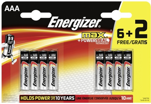 [EN_LR03-MAX-BL6+2] ENERGIZER  MAX- LR03 6-2 GRATUIT