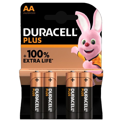 [DU_MN1500-MAINLINE-BL4] DURACELL MN1500/AA/LR06 - PLUS 100% MAINLINE /4