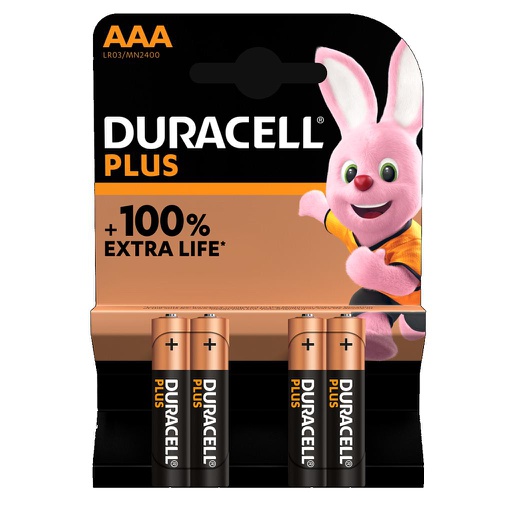 [DU_MN2400-MAINLINE-BL4] DURACELL MN2400/AAA/LR03 - PLUS 100% MAINLINE /4