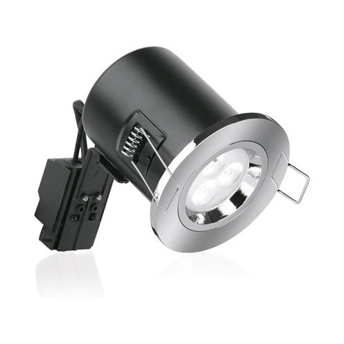 [OPT5068] FIRE RATED FIXED LED DOWNLIGHT GU10 IP20 TILT GU10 SATIN CHROME 